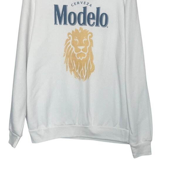 Modelo Cerveza Mens Sweatshirt Lion Graphic White Size Small New WOT - Picture 4 of 7
